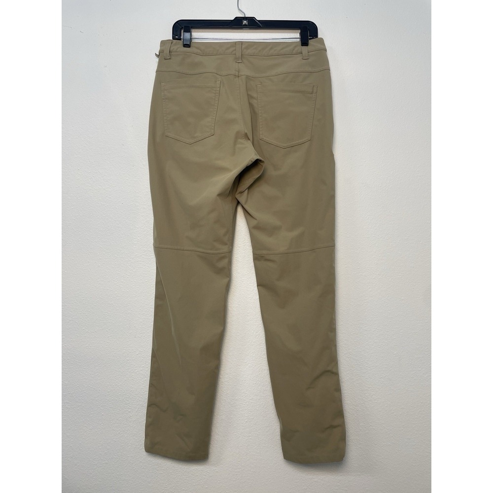 Lululemon Mens Tan Flat‎ Front Pockets Straight Leg Chino Pants Size 31 - Picture 2 of 16